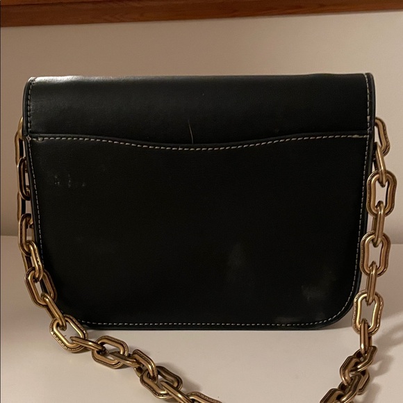 Coach Black Crossbody Bag with Gold Chain - Picture 4 of 5